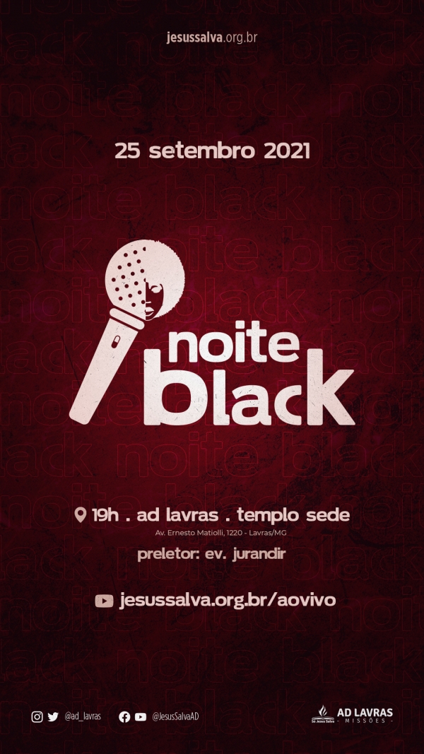 Sétima edição da Noite Black será realizada no próximo sábado (25/9)