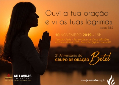 Grupo de Ora&ccedil;&atilde;o Betel comemora seu 3&ordm; anivers&aacute;rio