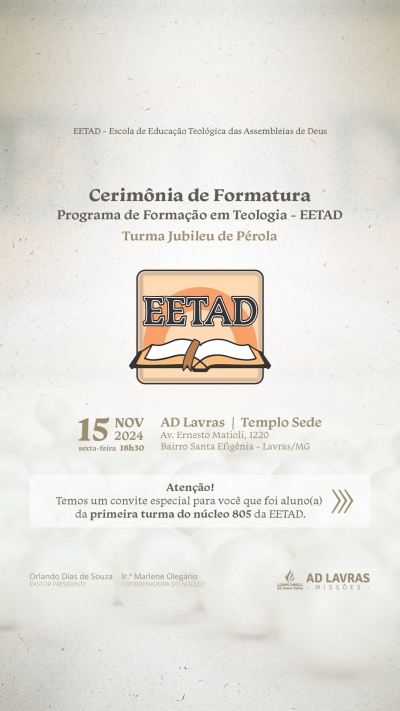 Formatura do Programa de Forma&ccedil;&atilde;o em Teologia da EETAD N&uacute;cleo 805