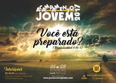 Est&atilde;o abertas as inscri&ccedil;&otilde;es para o Acampamento Jovem 2017