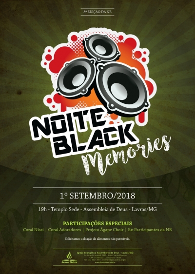 Noite Black Memories ser&aacute; no dia 1&ordm; de Setembro