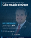 Culto em ação de graças pelo aniversário do pastor presidente Orlando Dias será nos dias 20 e 21 de junho