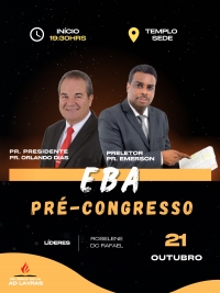 Pr&eacute;-Congresso do EBA - Adolescentes ser&aacute; no dia 21 de outubro de 2023