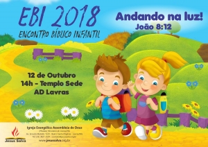 EBI - Encontro Bíblico Infantil será realizado no dia das crianças