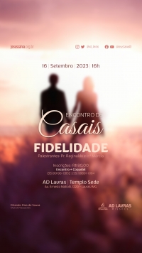 Encontro de Casais ser&aacute; realizado no dia 16 de setembro, fa&ccedil;a a sua inscri&ccedil;&atilde;o