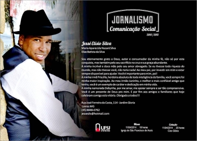 Convite de formatura - Jornalismo e Comunicação Social