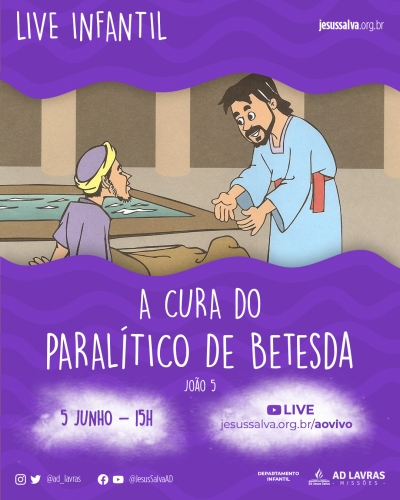 Primeiro s&aacute;bado de junho &eacute; dia de live para as crian&ccedil;as