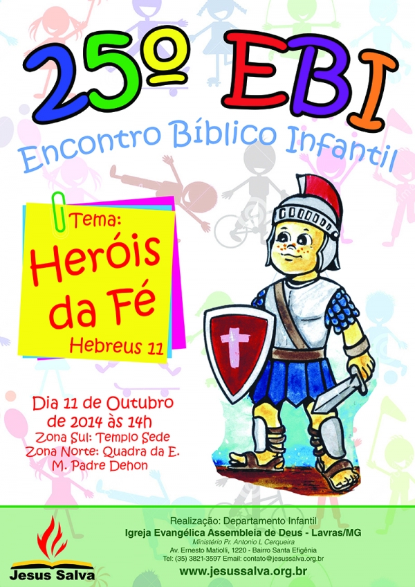 EBI - Encontro Bíblico Infantil acontece neste sábado
