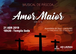 Musical de Páscoa será realizado no domingo (21/4)