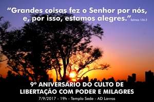 9º Aniversário do Culto de Libertação com Poder e Milagres