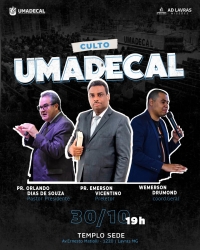 Culto Umadecal com os jovens será realizado no dia 30 de outubro em Lavras