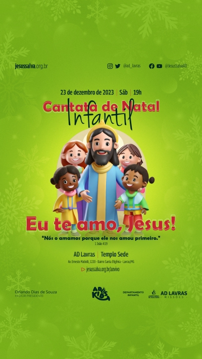 Cantata de Natal Infantil ser&aacute; no dia 23 de dezembro de 2023