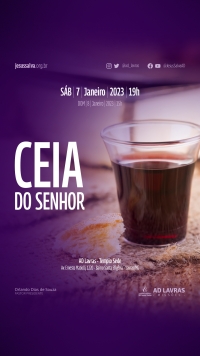 Ceia do Senhor de janeiro ser&aacute; unificada nos dias 7 e 8 (s&aacute;bado e domingo)