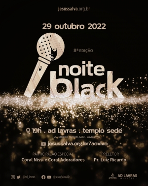 Noite Black chega a sua oitava edição e acontecerá no dia 29 de outubro