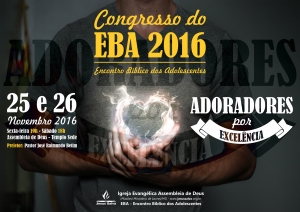 Adolescentes se reunirão no Congresso do EBA nos dias 25 e 26/11