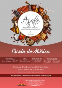 Matr&iacute;culas abertas para a Escola de M&uacute;sica Asafe