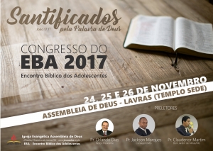 Congresso dos adolescentes EBA 2017 será de 24 a 26 de novembro