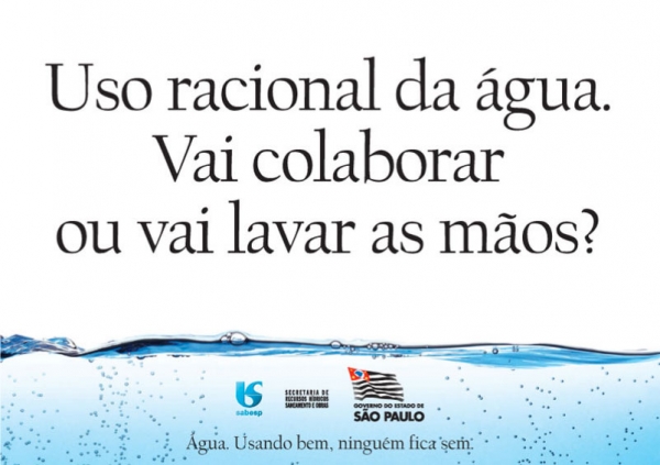 Mente cristâ e responsabilidade social. Vamos economizar água.