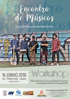 I Encontro de Músicos e Workshop será realizado no próximo sábado (16/6)