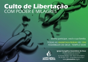 Mudança de dia: o Culto de Libertação com Poder e Milagres agora será nas quintas-feiras