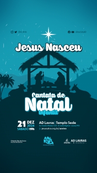 Cantata de Natal Infantil será realizada no dia 21 de dezembro