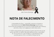Nota de falecimento: irmã Idalci Pereira Alvarenga