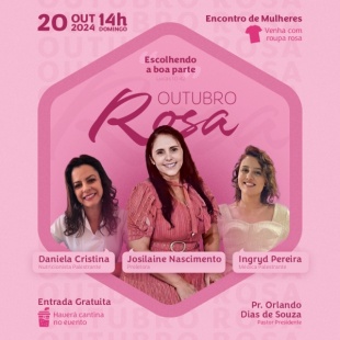 Encontro de Mulheres no Outubro Rosa será no dia 20