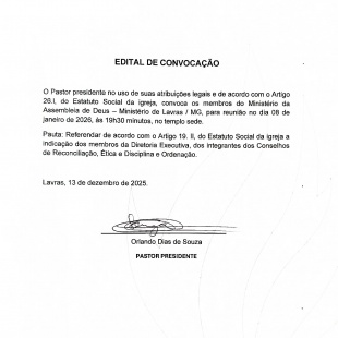 Edital de Convocação